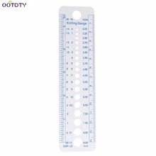 Kintting Gauge Линейка, измерительный инструмент пластиковая синяя линия Мягкая прочная-ThFi
