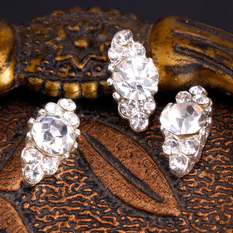 стразы для ногтей на ногти 10 шт./лот Bijoux Ongles 3D дизайн горный хрусталь украшения H DIY