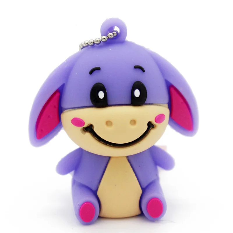 02 JASTER милый Медвежонок Винни флеш-накопитель Tigger Donkey usb флеш-накопитель животные флешки 4 ГБ 8 ГБ 16 ГБ 32 ГБ 64 Гб мультяшная карта памяти - Цвет: 02