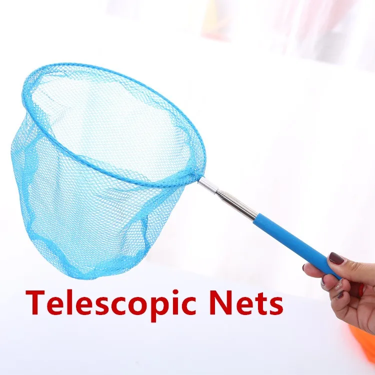 

Telescopic Fishing Insect Butterfly Dragonfly Net Stainless Steel Rod Catch Tadpole Fish Net Kids Outdoor Aquarium CleaningTools