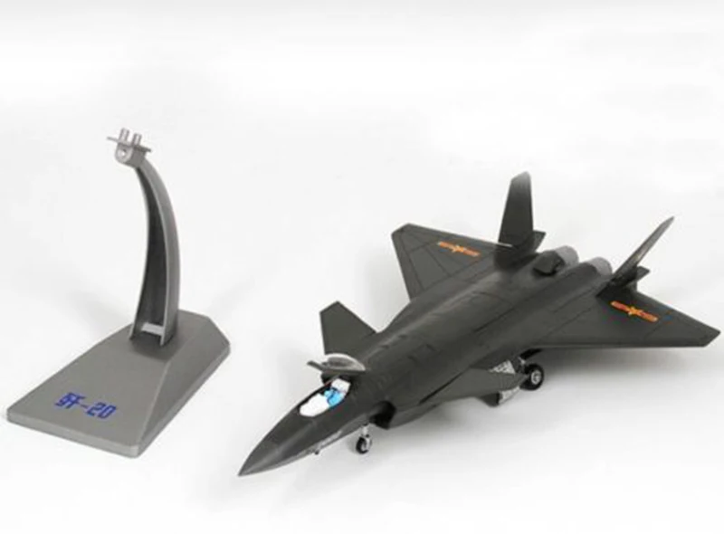 Игрушки подарок для Для детей 1: 72 Масштаб модели самолета сплав литье модели самолетов J-20 черный орел Истребитель модель