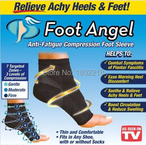 Foot Angel Anti Fatigue Compression Sleeves Relieve Achy Heels &amp Feet 1pc per packaging Free Shipping by DHL 30pcs/lot | Спорт и