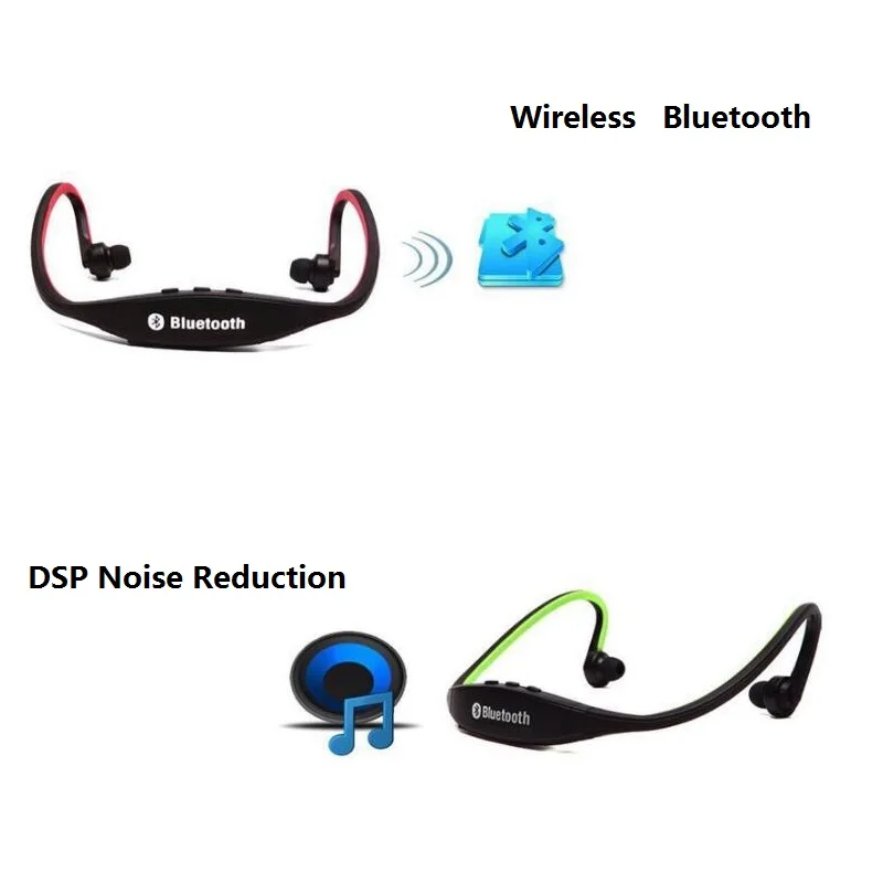 RBAYSALE S9 Bluetooth Беспроводной спортивные наушники красочные С микрофоном работает