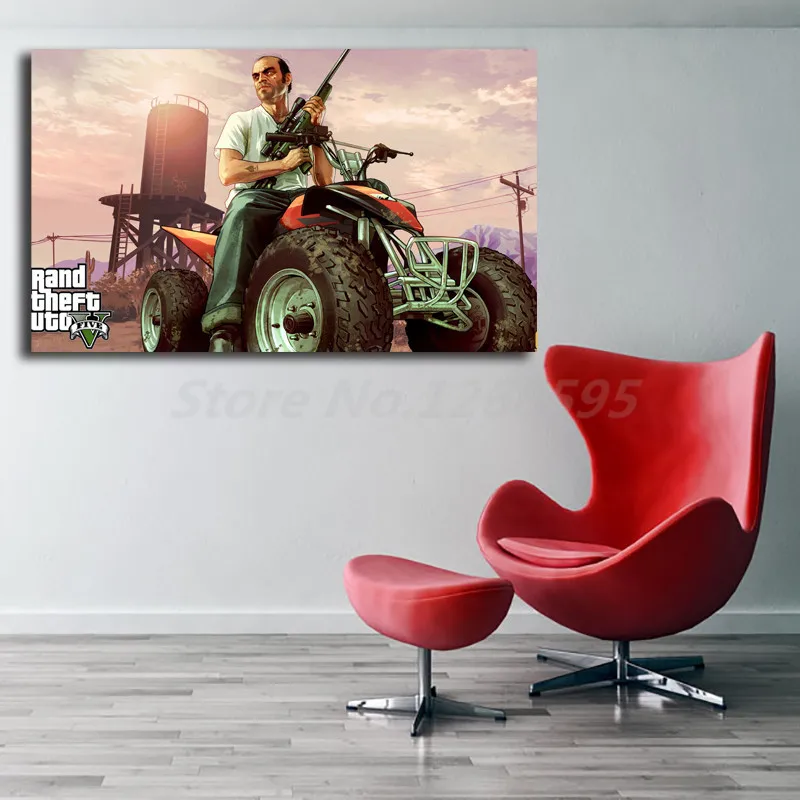 Trevor Phillipsr GTA V HD настенный плакат и печать на холсте Картина декоративная картина