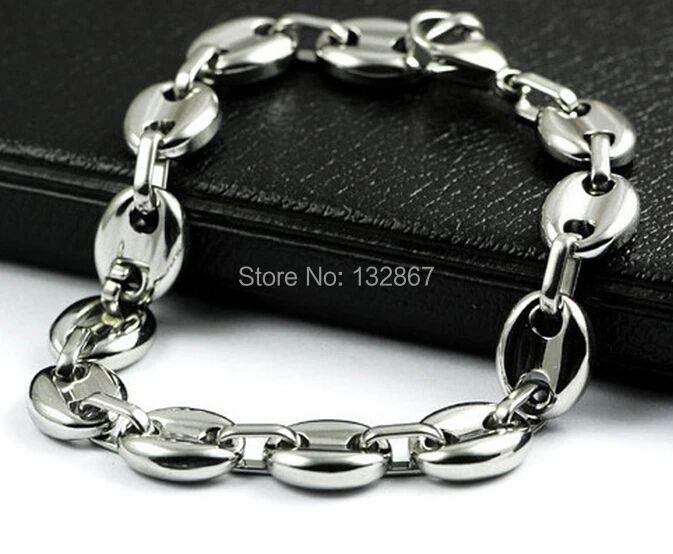 Браслет цепочка мужской из нержавеющей стали 8 66 дюйма 10 мм|bracelet eye|silver knot cuff
