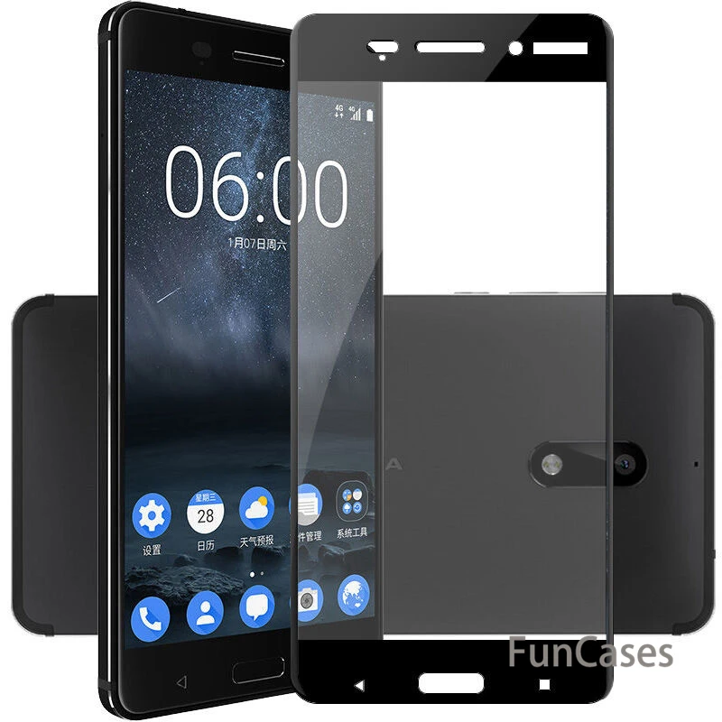 Закаленное Стекло для Nokia 6 полное покрытие чехол экрана 7 плюс 2 3 2018 фотокамеры