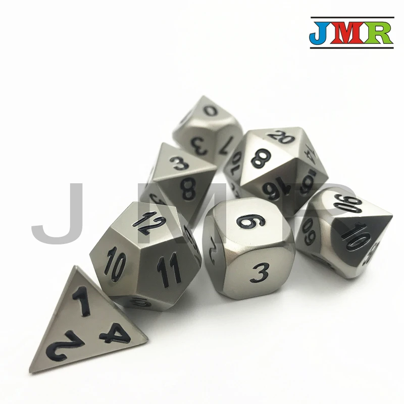 Высококачественные легированные металлические игральные кости DnD Dados Rpg набор D4
