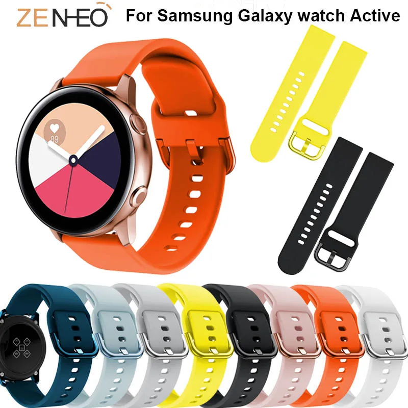 20 мм силиконовые ремешки для часов Galaxy 42 S2 gear спортивный ремешок Samsung watch Active 2