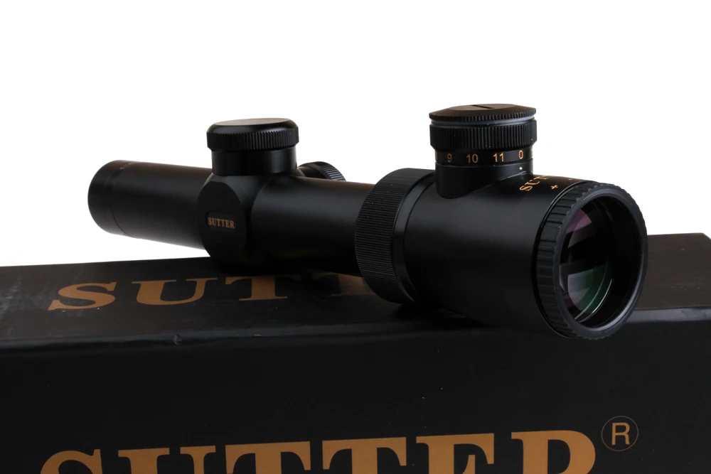 Тактический SUTTER 1-4X24 R12/R29 стеклянный оптический прицел с красной подсветкой для