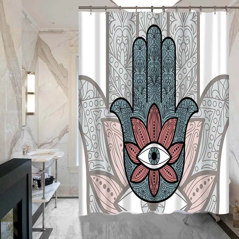 FYMX ванная комната отель креативный пальмовый Национальный элемент занавеска для