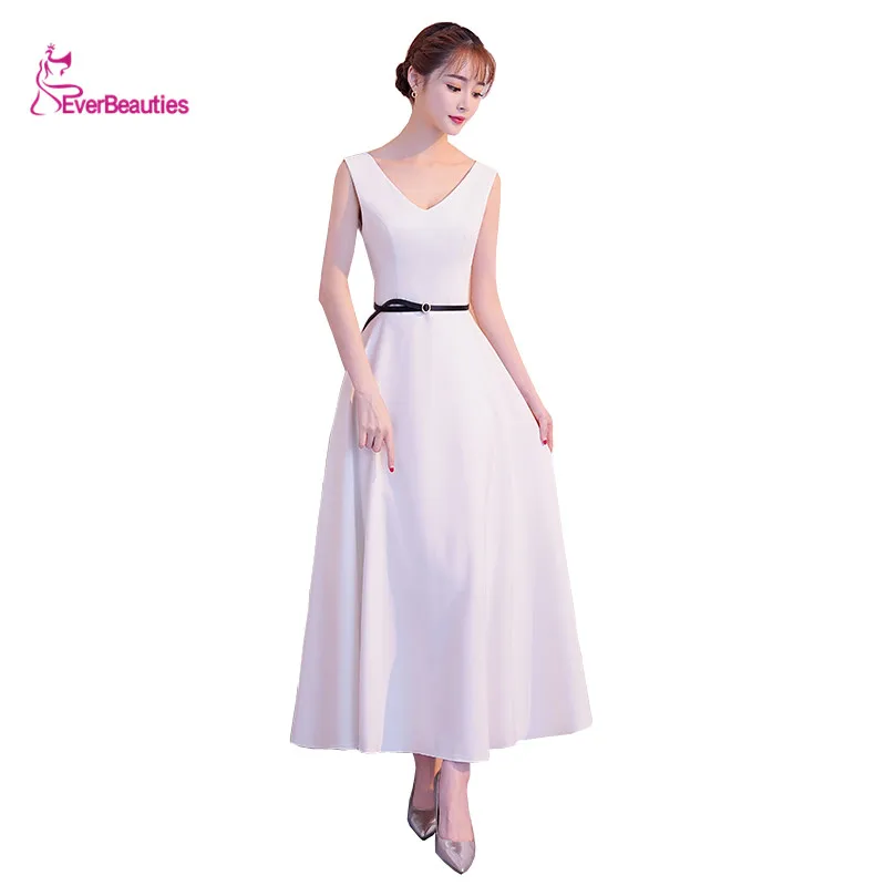 Вечерние платья длинное белое платье из атласа вечерние Abiti Da Cerimonia Sera | Свадьбы и