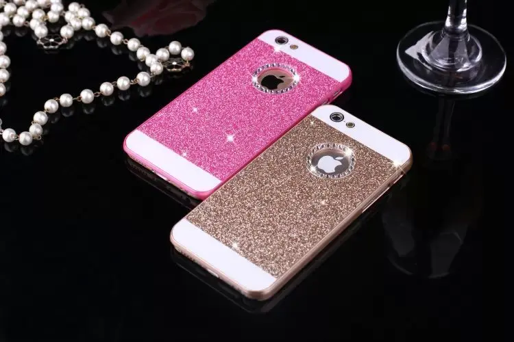 Luxury Fundas Cute Candy Glitter Bling Logo Crystal Diamond Case For iPhone 4 4S 5 5S SE 6 6S Plus Hard Phone Back Cover Cases |