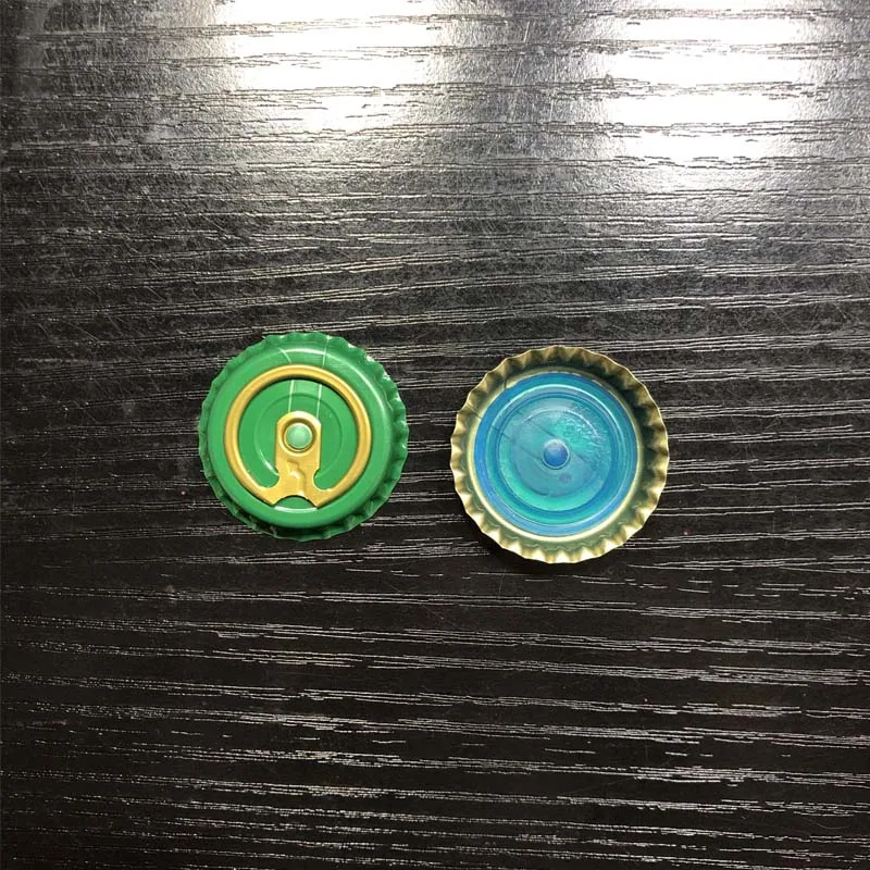 Green Pull ring 100PCS Beer Bottle Caps Beer Lid Covers For DIY Homebrew Beer Tool Brewing Supplies - Цвет: Green Pull ring