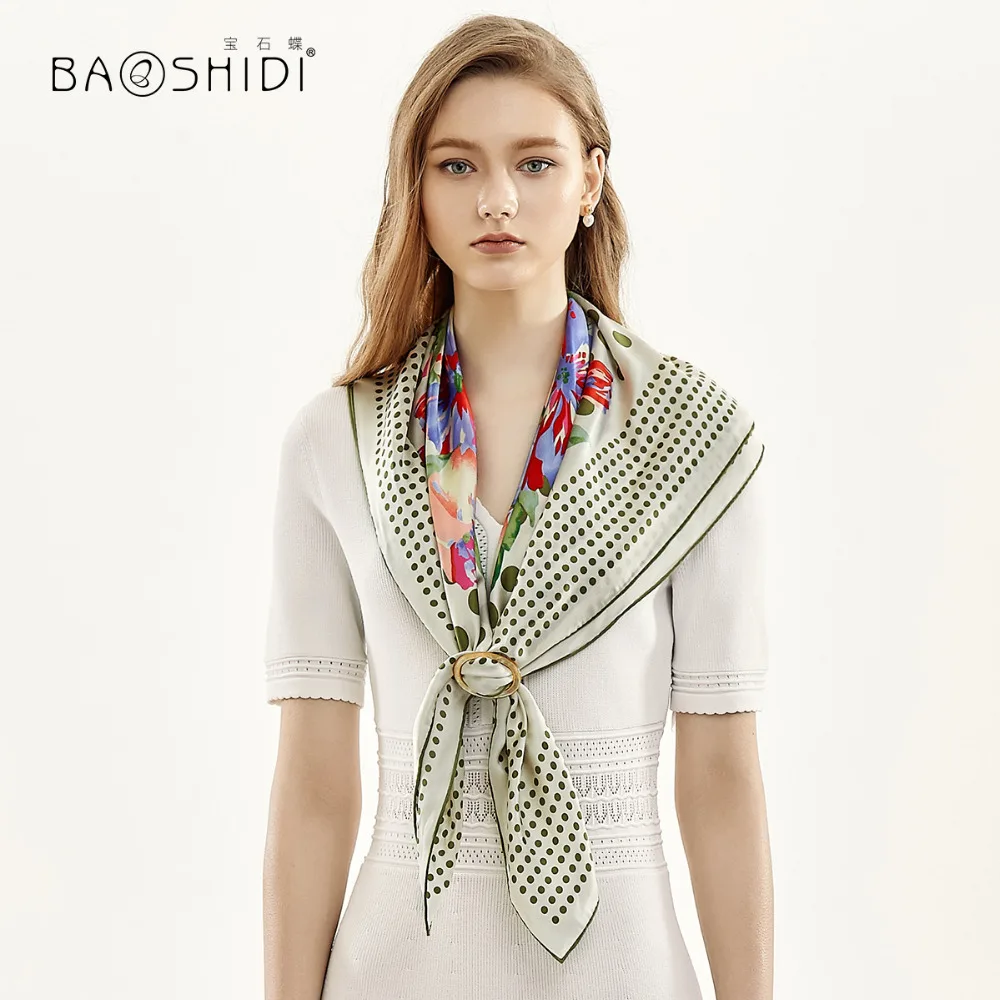 [BAOSHIDI] 2019 роскошный брендовый оригинальный дизайн 100% натуральный атлас шелк