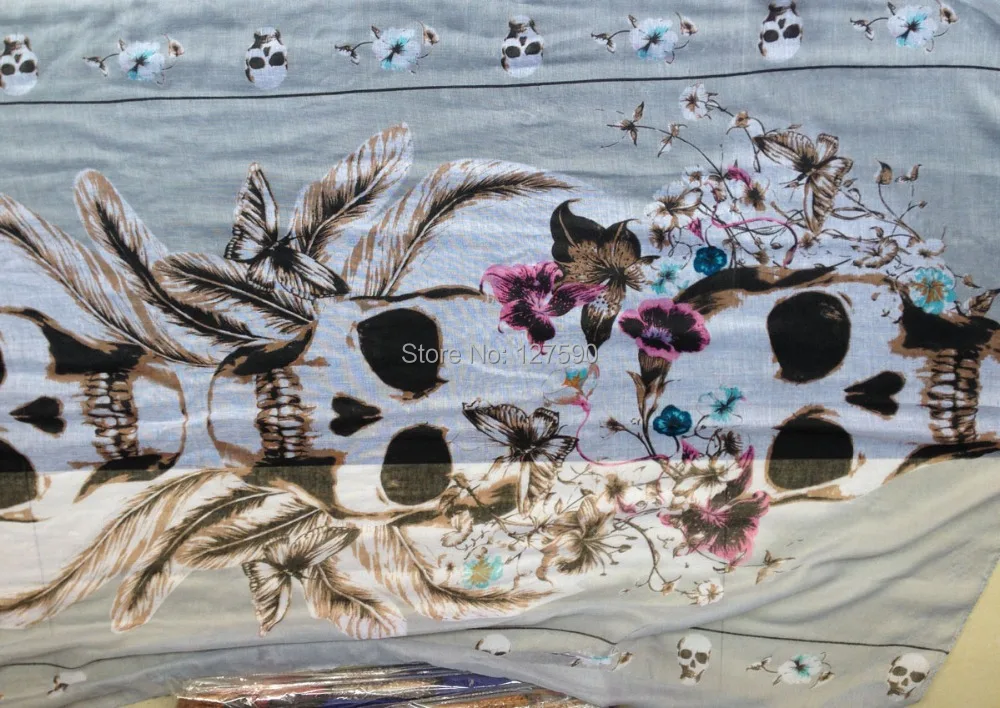 Новинка 2015 шали в виде черепа женские длинные мягкие аксессуары Классические