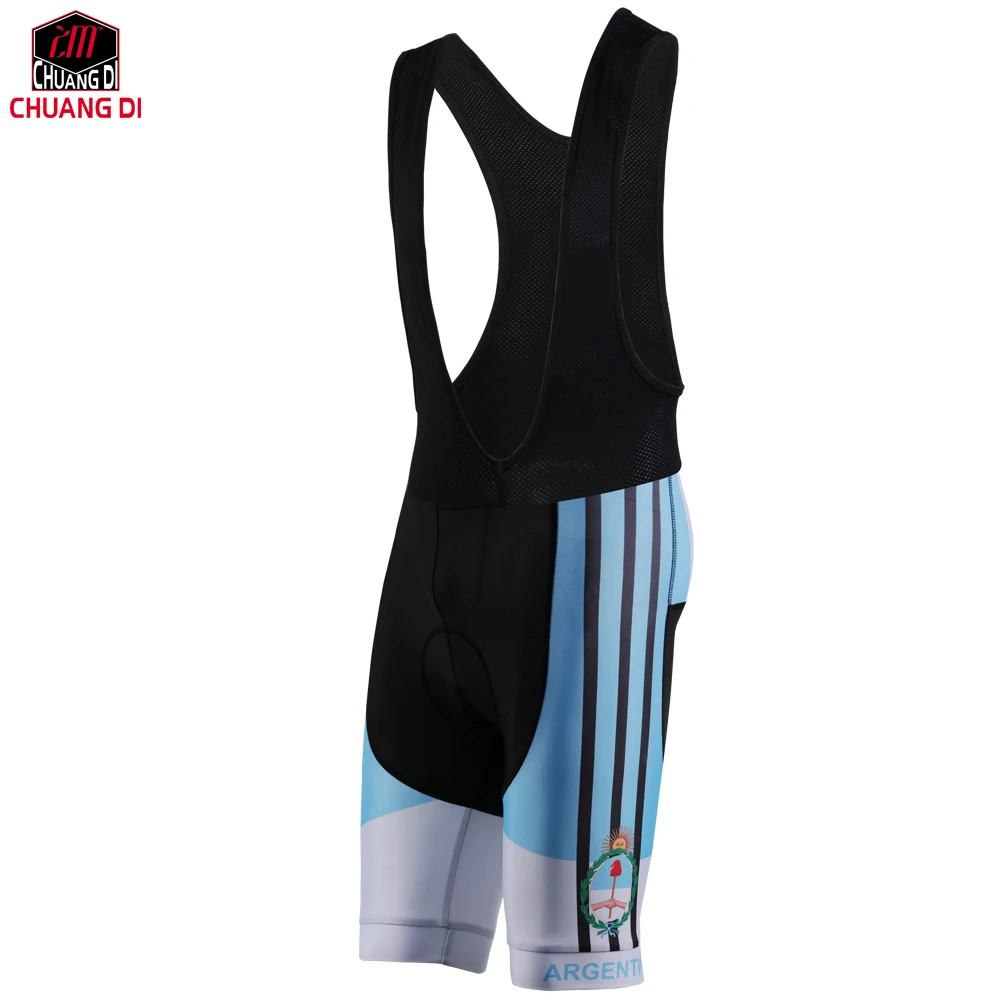 Bib Shorts Аргентина Велоспорт Джерси полиэстер быстросохнущее Велосипедное Джерси MTB Ropa велоформа sky Bi Велоспорт велорубашки Национальный флаг - Цвет: Bib Shorts