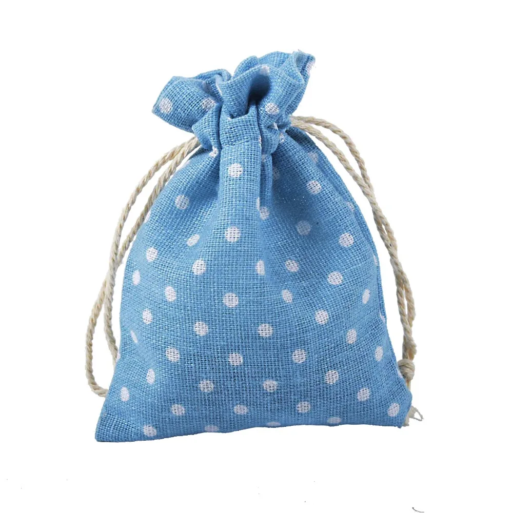 Джутовые подарочные пакеты в горошек 10x14 см|supply bag|supplies weddingsupplies jewelry |