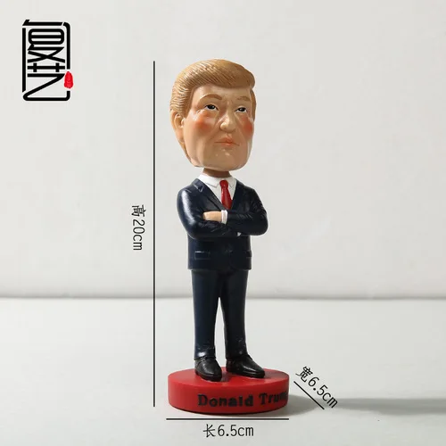 Креативная Смола Кукла Трамп мультфильм персонаж статуя Трамп Модель Кукла поза новые аксессуары мебель скульптура украшение ручной работы - Цвет: B