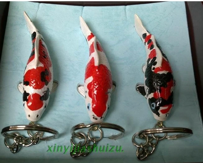 3 шт./компл. искусственные рыбки аксессуары брелок мебель модель koi три|keychain
