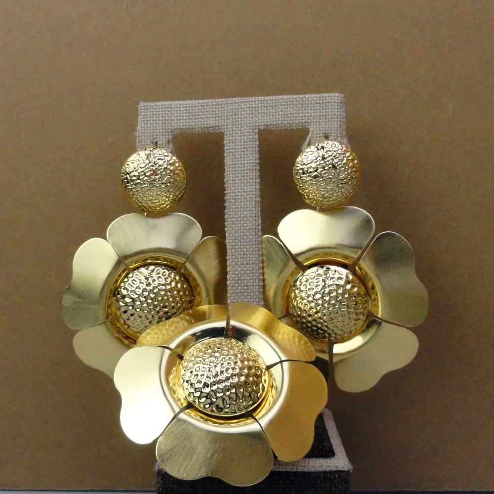 Yuminglai большой Jewlery Африканские модные ювелирные изделия 24 K из золота Дубаи