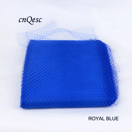 royal blue Черный Высокое качество 9 ''клетка veiling материал чародей аксессуар для волос, 50 ярдов/партия - Цвет: royal blue