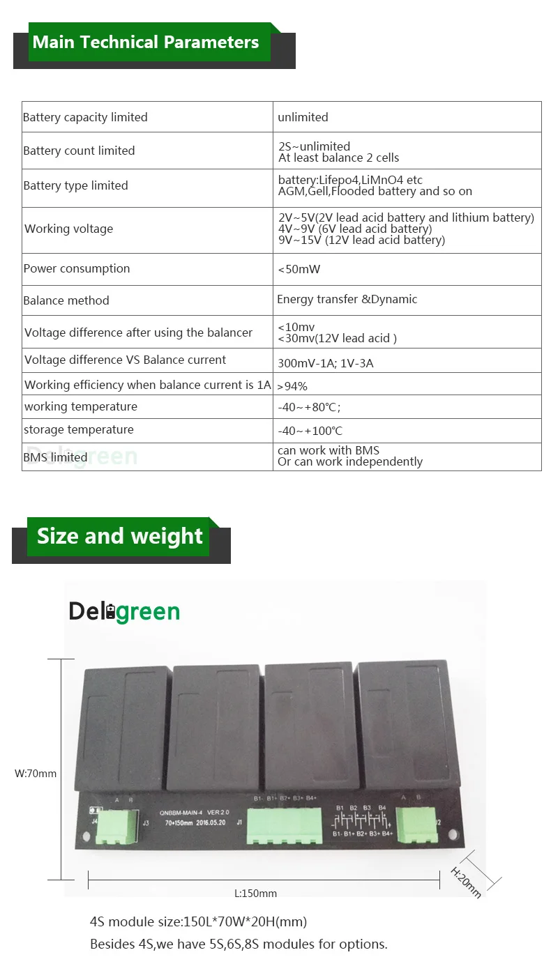 QNBBM эквалайзер литиевой батареи 8S 24V балансир lifepo4 LTO NCM LMO 18650 DIY пакет балансировки напряжения