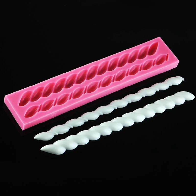 3D жемчужная силиконовая форма для помадки вязаная веревка украшение торта формы