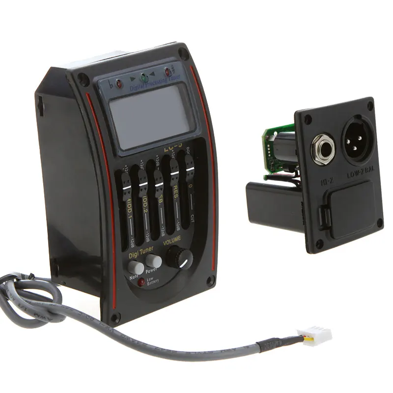 5-полосный эквалайзер Эквалайзер Акустическая гитара усилитель звукоснимателя