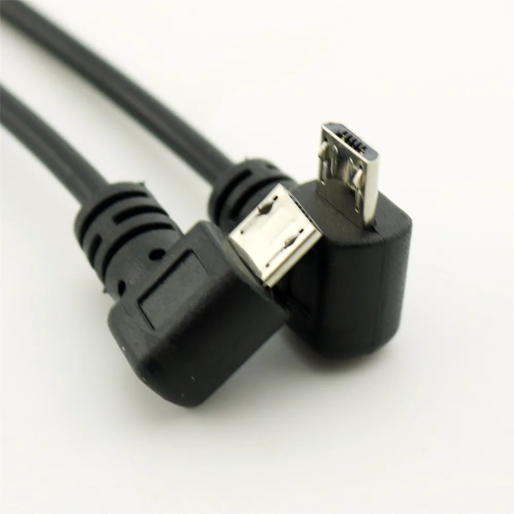 1 шт. микро USB 2 0 5-контактный гнездовой двойной 2x сплиттер папа-папа Y угловой