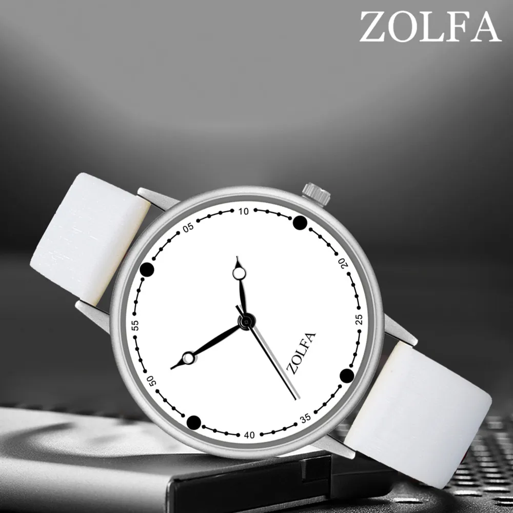 Женские кварцевые часы с кожаным ремешком синие со стеклом простой стиль подарок