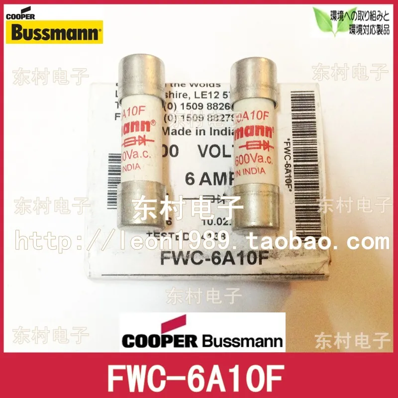 

US BUSSMANN Fuse FWC-6A10F quick fuse 6A 600V 10 \u0026 times; 38mm