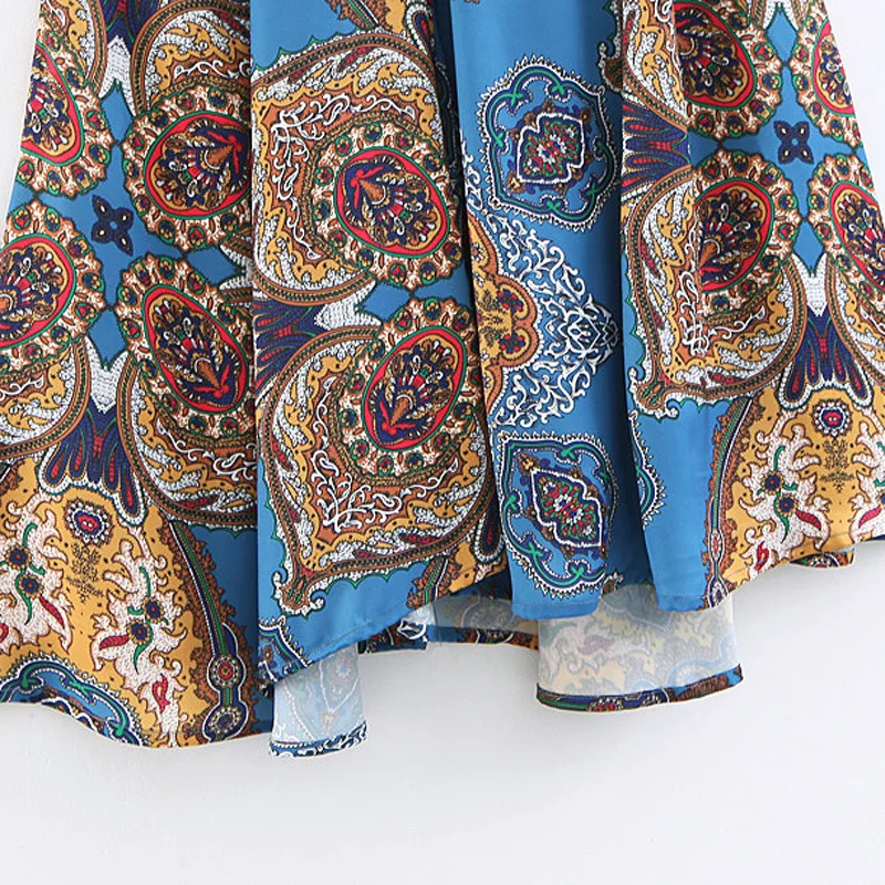 Женская юбка с завышенной талией A Forever Повседневная разноцветная принтом M-1120