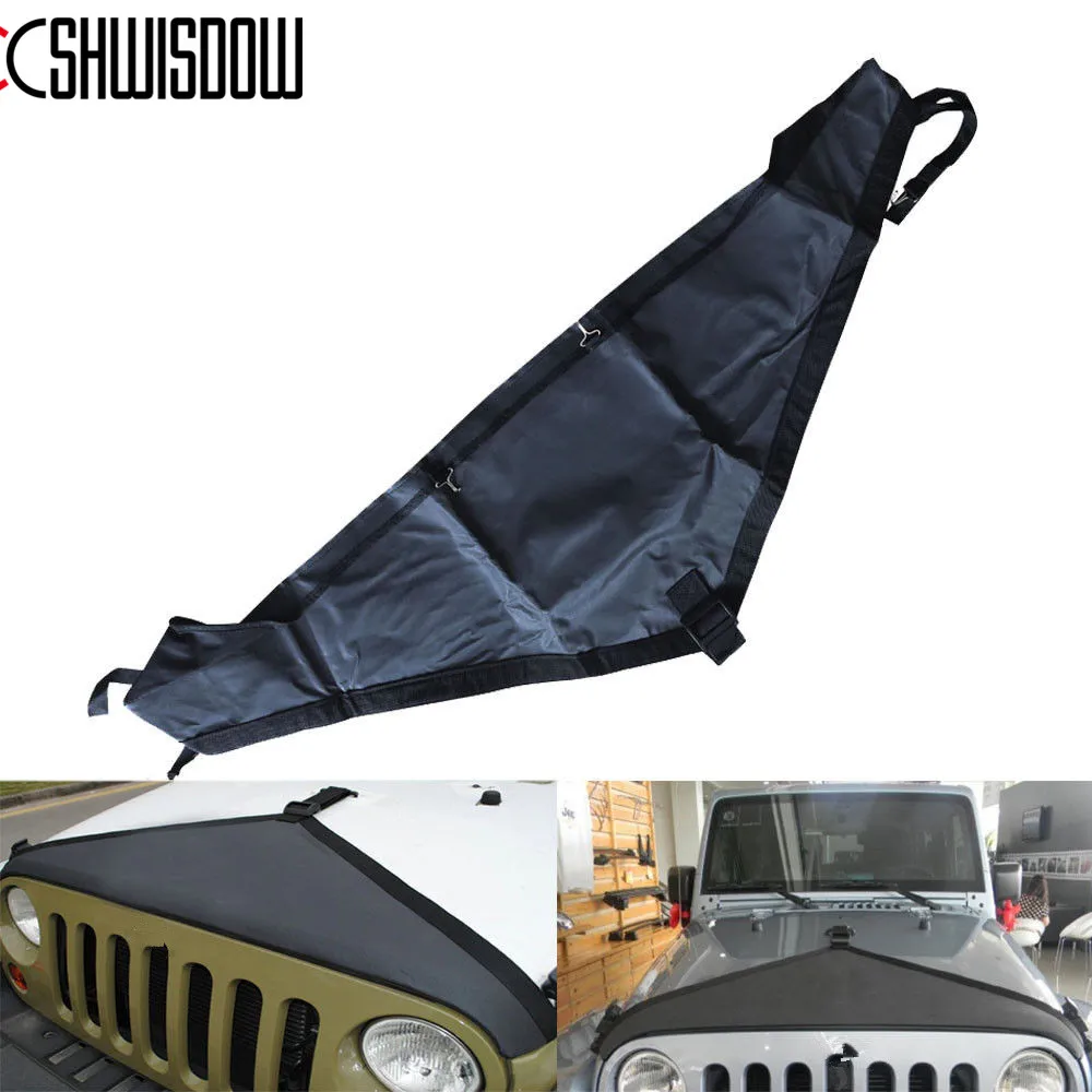 Черный защитный козырек на липучке подходит для Jeep Wrangler JK аксессуары 2007-2017