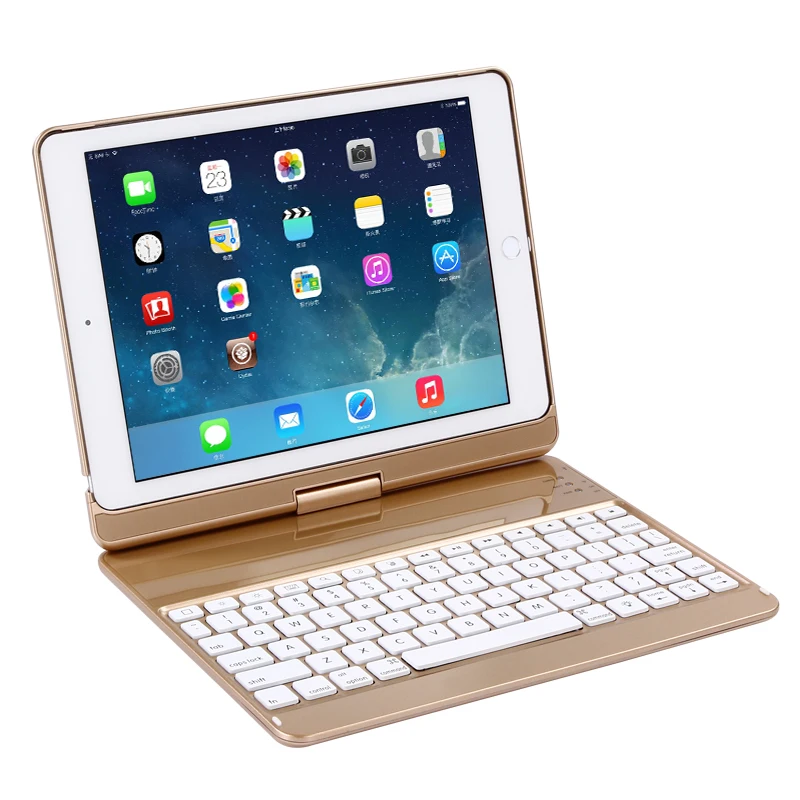 7 видов цветов беспроводной Bluetooth чехол с подсветкой для iPad 9 2017 2018