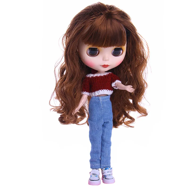 Luckdoll 5 стилей кукольная одежда аксессуары на выбор(платье с принтом, свитер костюм, плотная юбка) подходит 30 см 1/6 BJD кукла(только одежда
