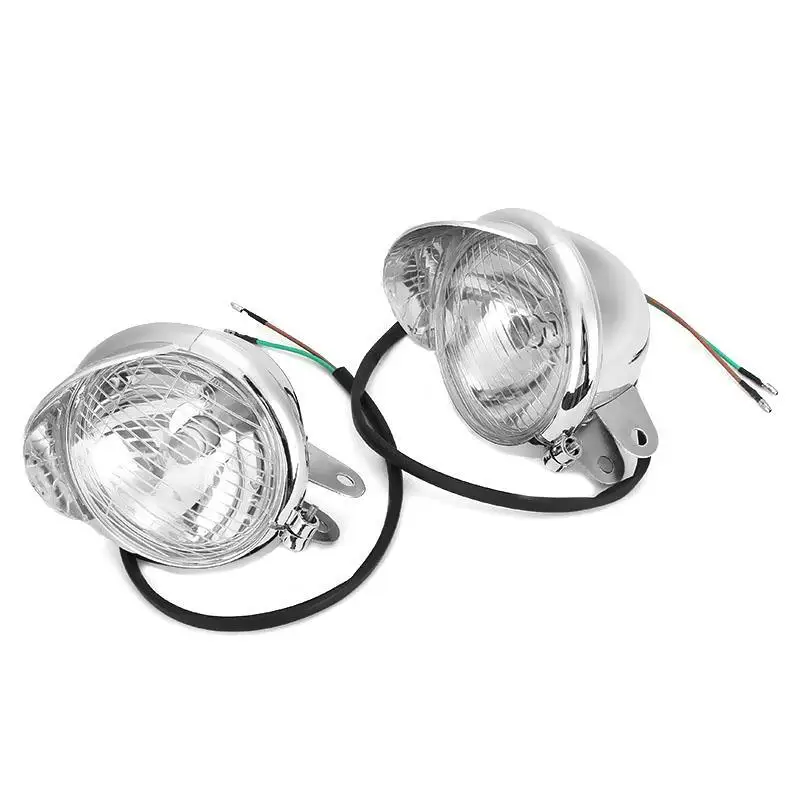 Мигалка partol Chrome Универсальный Мотоцикл головной светильник LED прохождения туман светильник противотуманной фары 12V для Honda Yamaha Kawasaki Suzuki Triump Кафе Рейсер