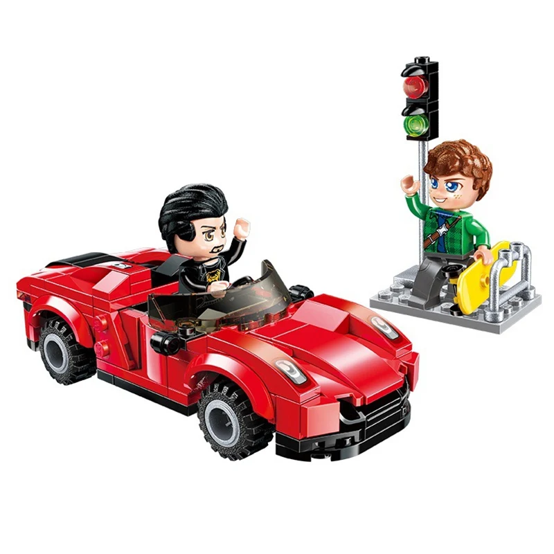 Красочный город серии осмотр такси модель магазина строительные блоки