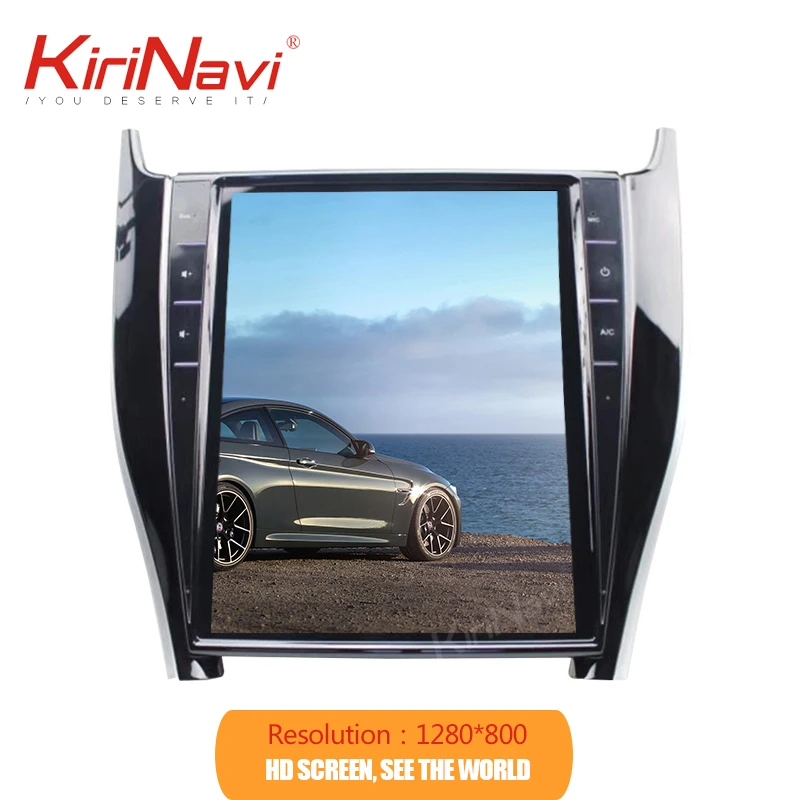 KiriNavi вертикальный экран Tesla style 12," 1 Din Android 7,1 Автомагнитола для Toyota Harrier автомобильный Dvd мультимедийный плеер навигация