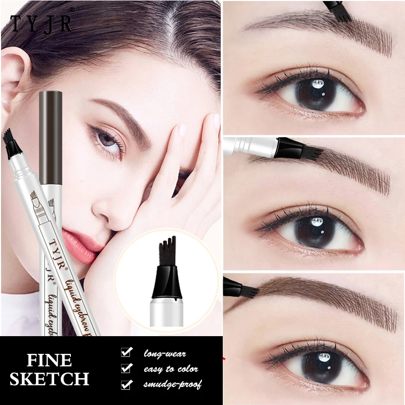 Бренд TYJR тени для бровей косметика натуральная долговечная краска тату