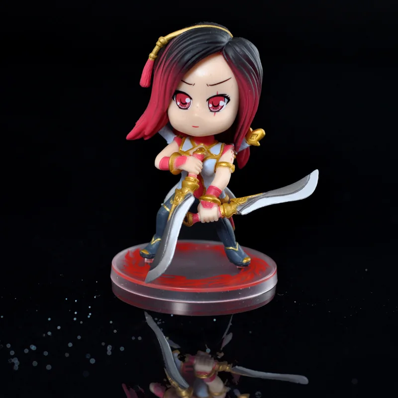 Katarina Игра ПВХ " фигурки героев Романтика трех игрушки Королевства отличное качество Синь Чжао/Триндамер/Катарина/нидалее/Ярван - Цвет: Katarina