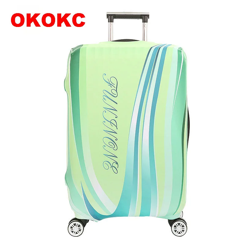 OKOKC Ретро листья рыбы Эластичный Чемодан пылезащитный чехол дорожные аксессуары на дороге защитный толстый чемодан чехол для 18-32 дюймов
