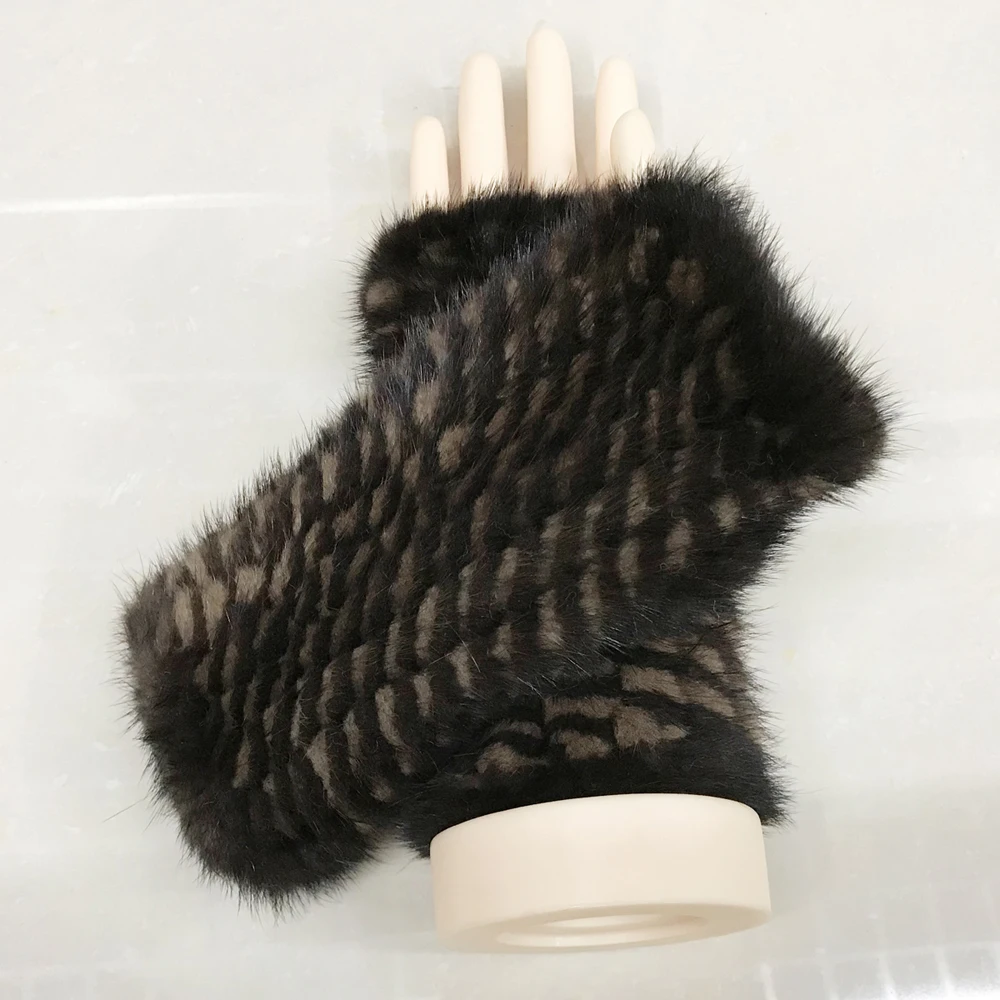 2020 Популярные перчатки из натурального меха норки лучшие эластичные модные