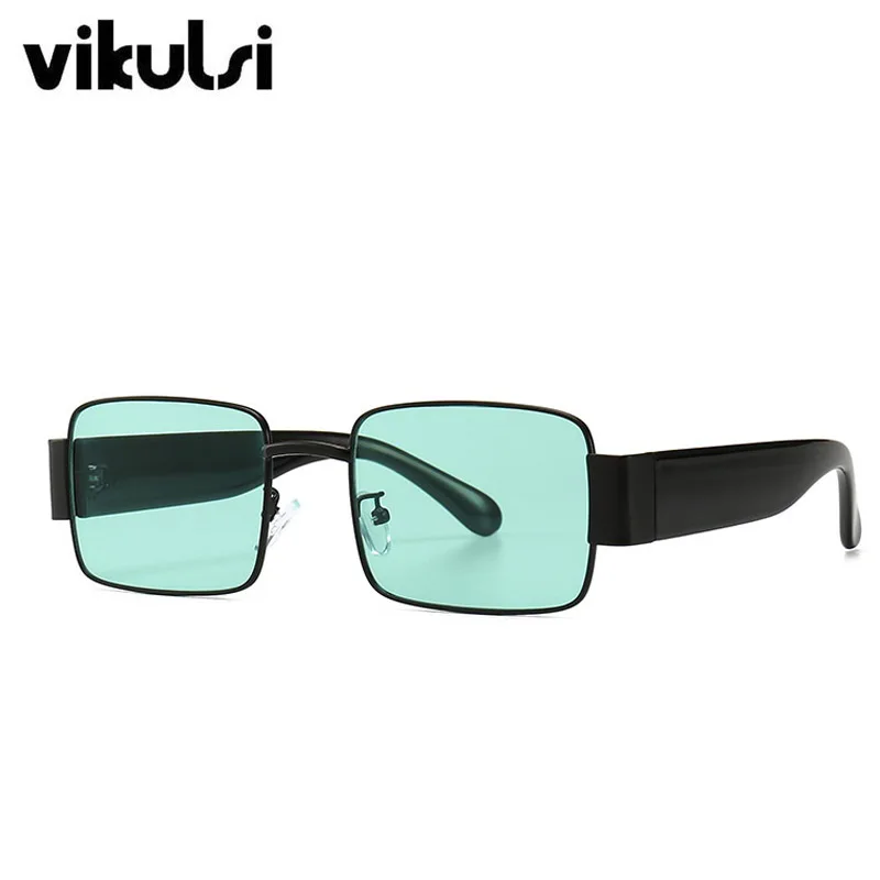 Солнцезащитные очки в стиле ретро UV400 Мужские готические квадратные брендовые