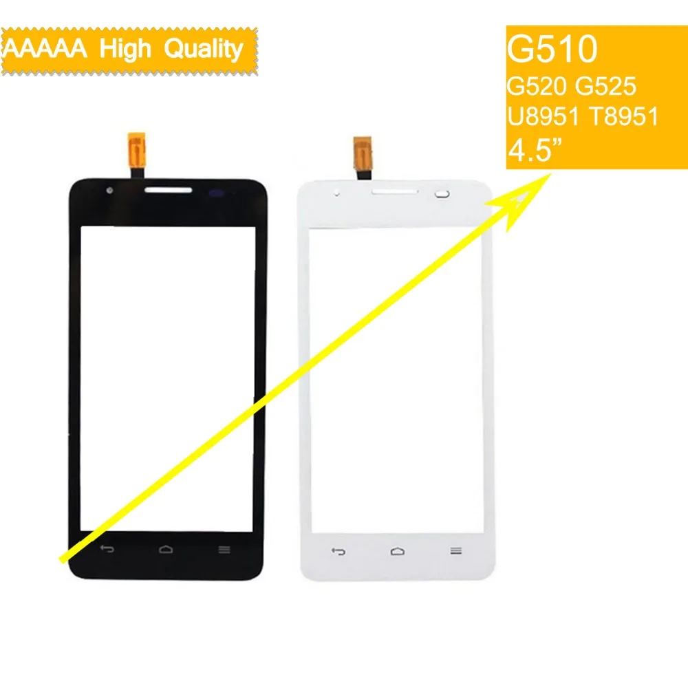 Сенсорный экран для Huawei Ascend G510 G520 G525 U8951 T8951 Сенсорная панель Датчик дигитайзер