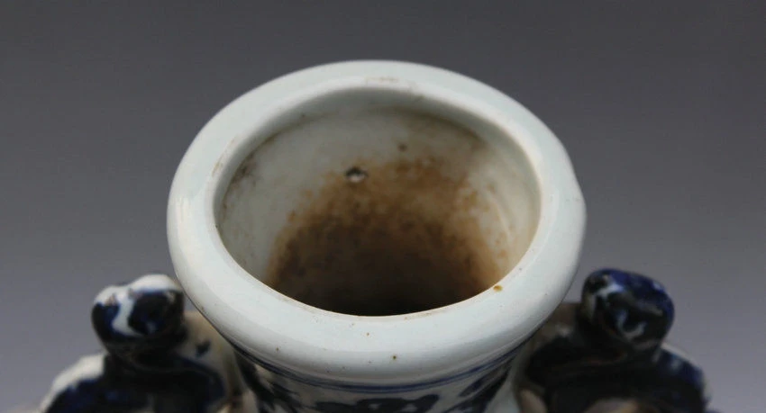 17 &quotСтарый Китай синий белый фарфор ивовое дерево мандарин утка бутылка с