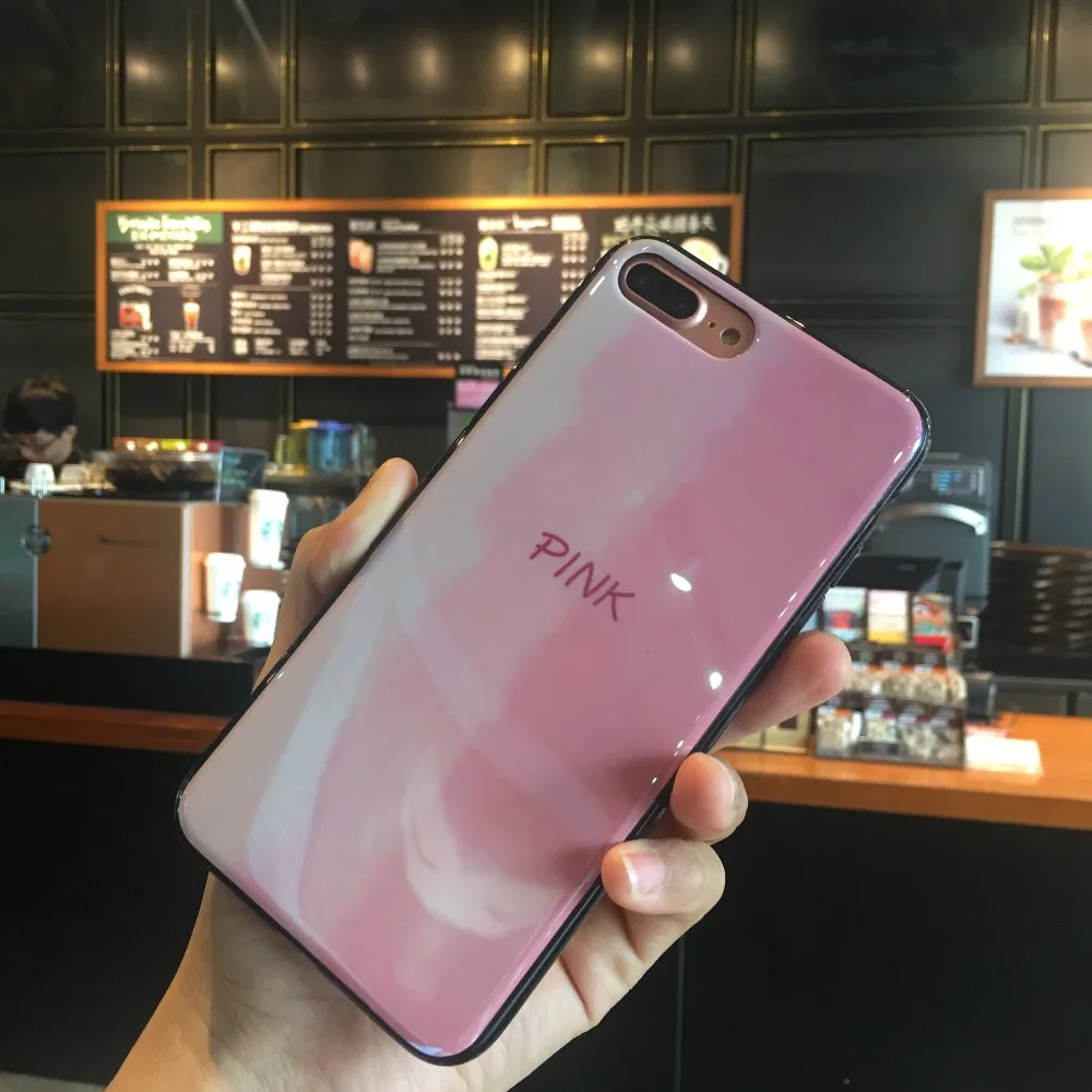 Для Apple iPhone 7 8 Plus X 6s 6 розовый зеленый цвет ТПУ мягкий чехол для телефона Fundas Coque |