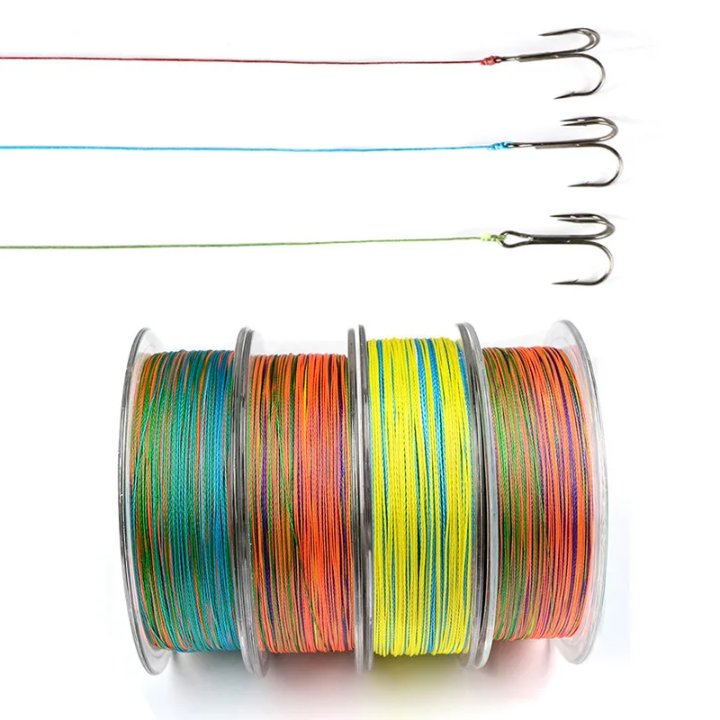 1 шт. 100 м длина PE нейлон 4 стойки плетеная леска Dyneema Spectra Экстремальная леска для удочки мощный литье 5 цветов