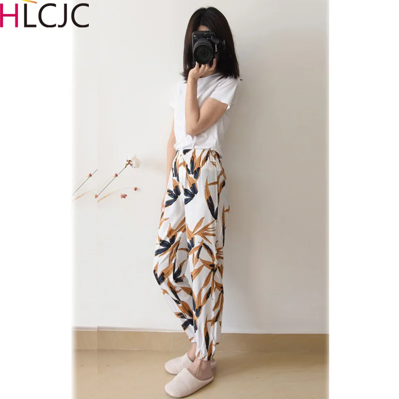 Высокое качество новые летние хлопковые Пижамные штаны для сна женские с