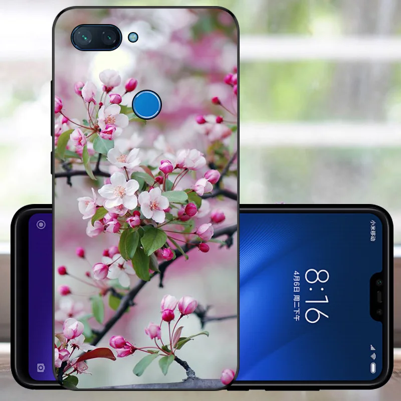 Мягкий чехол Fundas Xiaomi mi 8 Lite силиконовый чехол матовый черный ТПУ Xiaomi mi 8 Lite защитный бампер mi 8 Lite чехол для мобильного телефона s