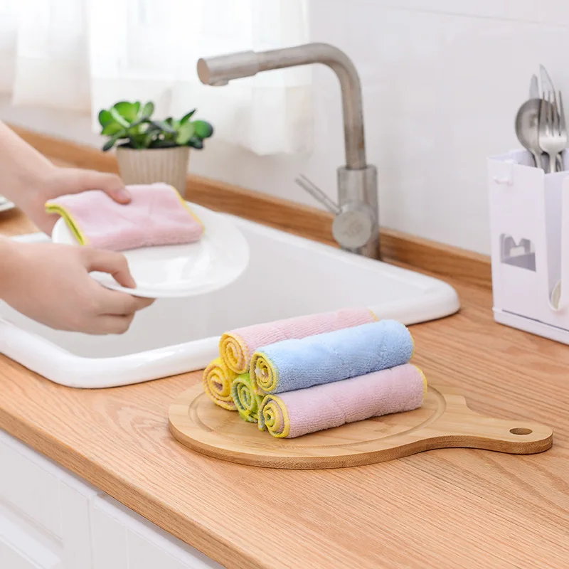 Домашнее кухонное полотенце (микрофибра) чистящая ткань для кухонного уборщика